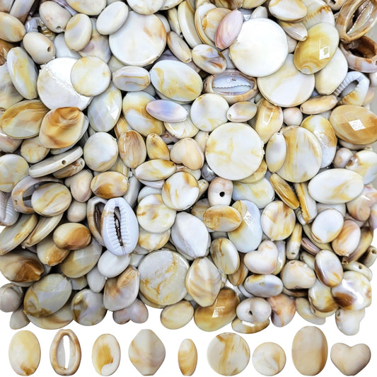 White brown 12mm to 20mm beads keep bracelet making, necklace making and DIY jewellery projects visually clean while adding clean decorative look.