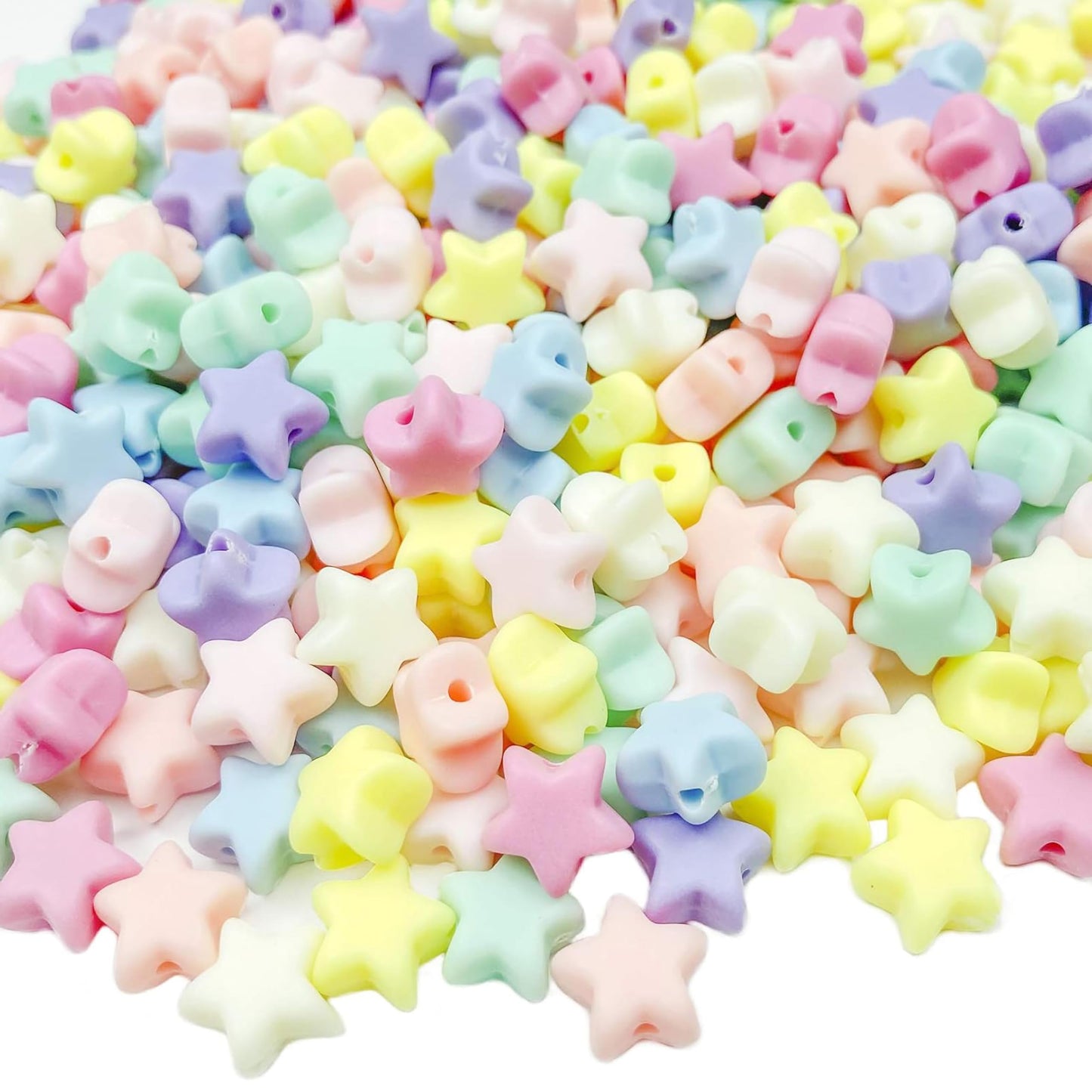 Freshen up bracelet making and phone charm craft with Korean-style star acrylic beads.