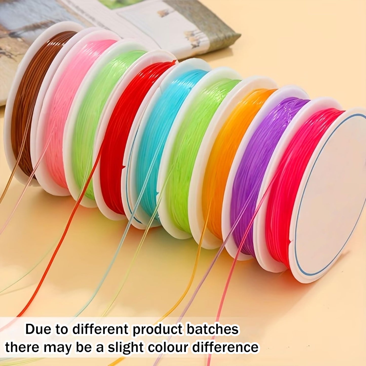 Show a clean craft look in accessory repairs with stretchable bracelet threads for bracelet making.
