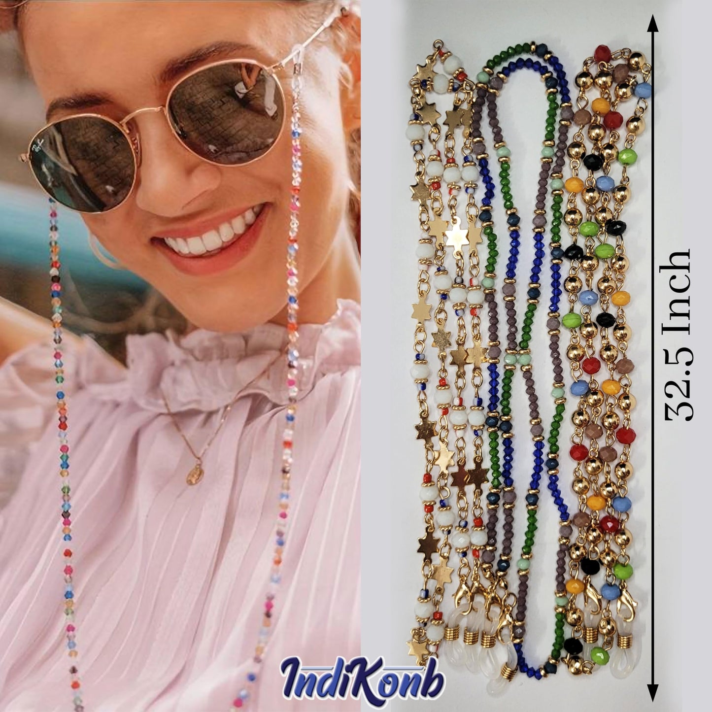 Fashionable Specs Chains & Lanyards Combo Set of 3 - 32 Inch