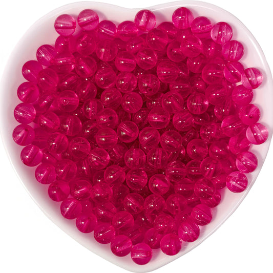 Transparent Rainbow Acrylic Beads for Jewellery Making Magenta product image