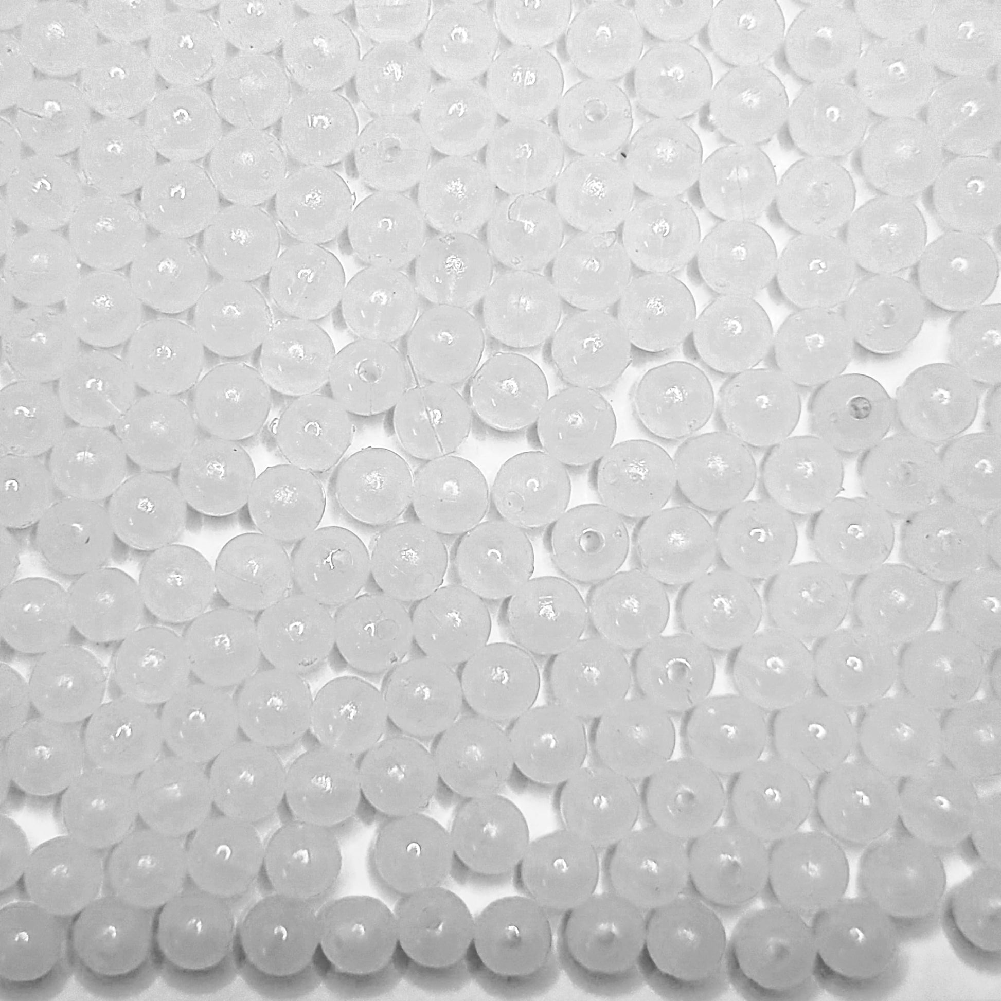 White and multicolour 8mm beads help finish necklace making with a refined look.