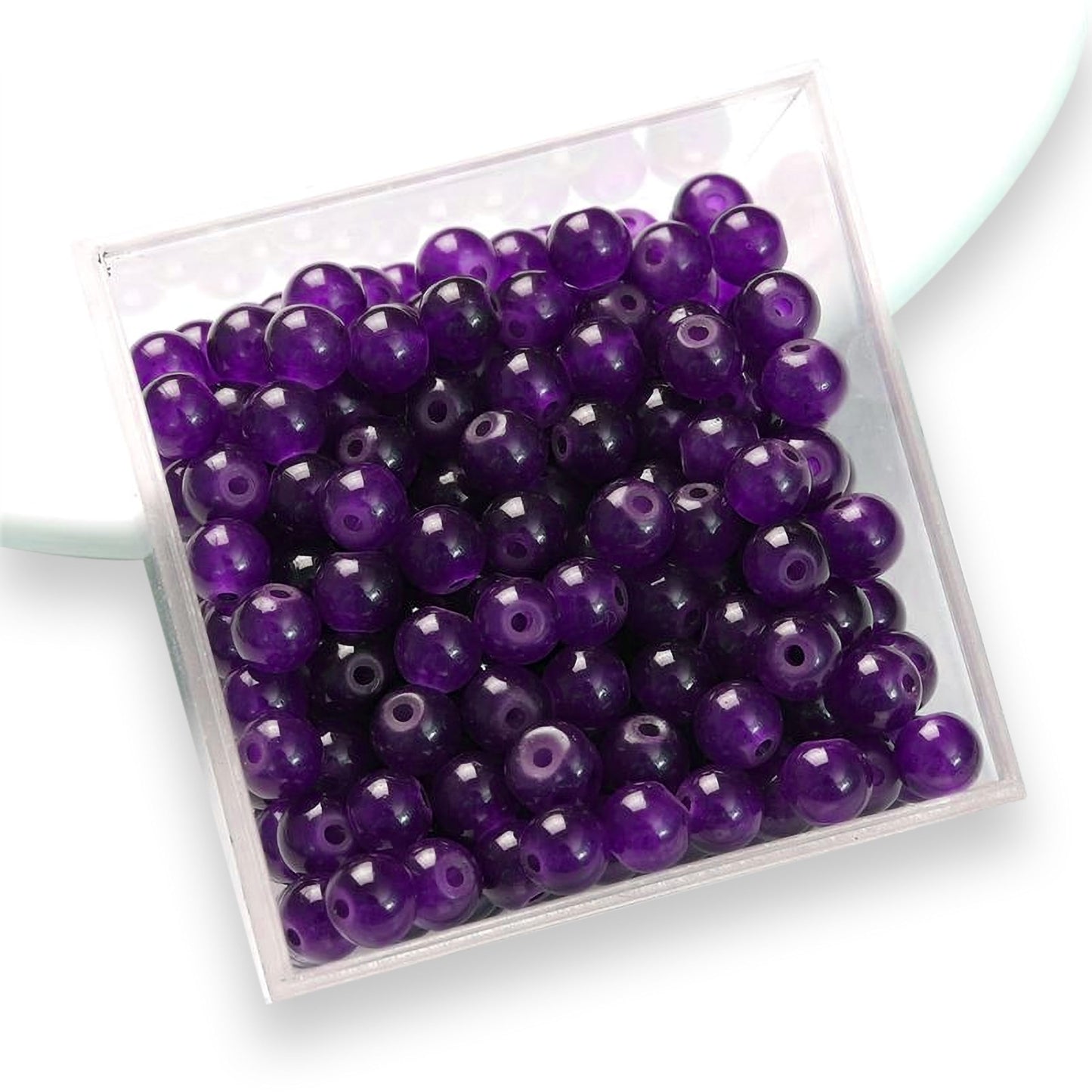 For polished results in bracelet making, necklace making and DIY jewellery projects, dark purple and pearl 6 mm and 6mm beads help complete the design.