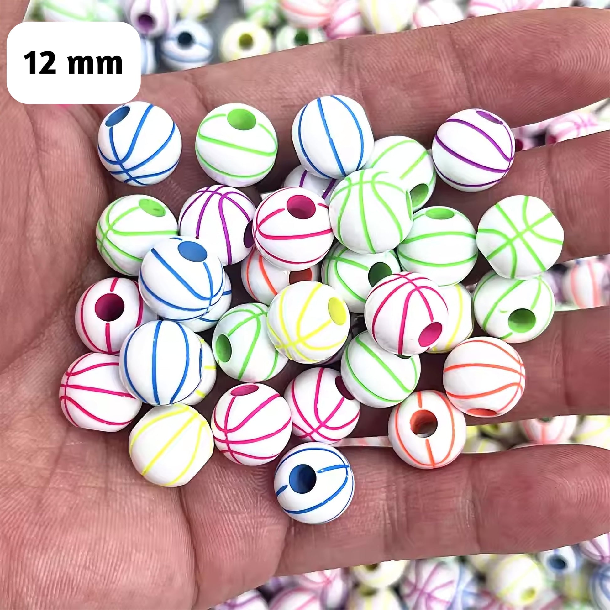 Jewelry making beads with multicolor striped design