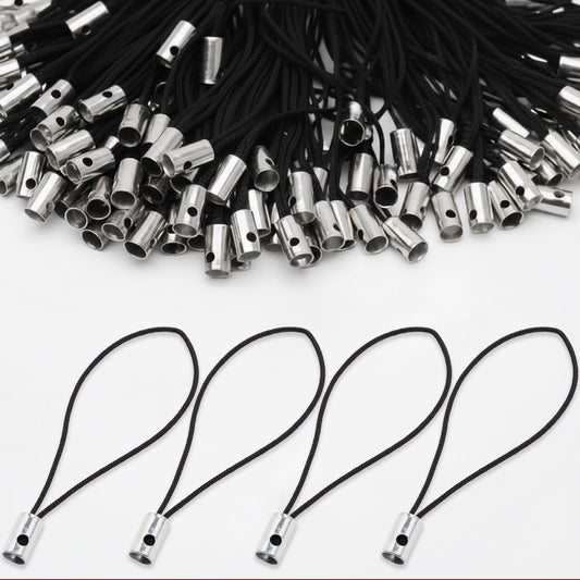 Create cute mobile charms using silver 25 pcs strap supplies for bags, key tags and DIY gifts.