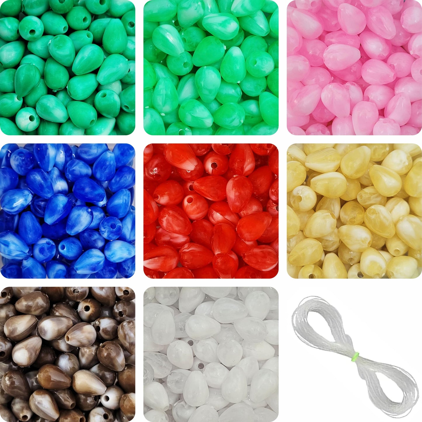 12mm acrylic and plastic beads work naturally in bracelet making, necklace making and DIY jewellery projects and help keep the design neat.