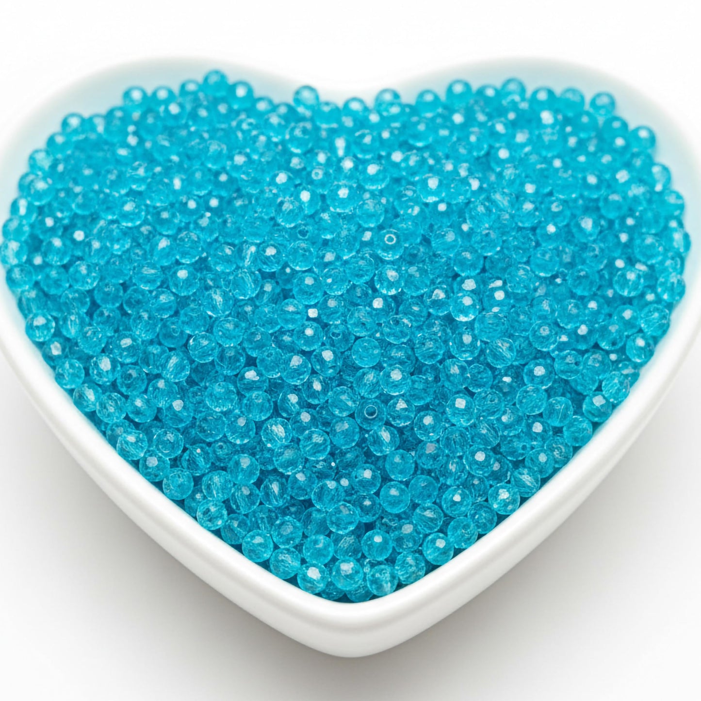 Crystal Rondelle Beads for Jewellery Making, 4mm Tyre Shape CYAN product image