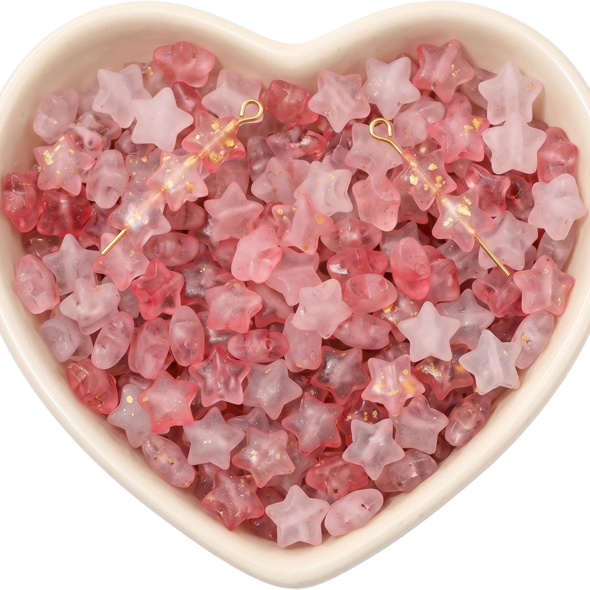 Red Korean jewelry beads add Korean-style bead accent to Korean-style jewelry and DIY accessories.