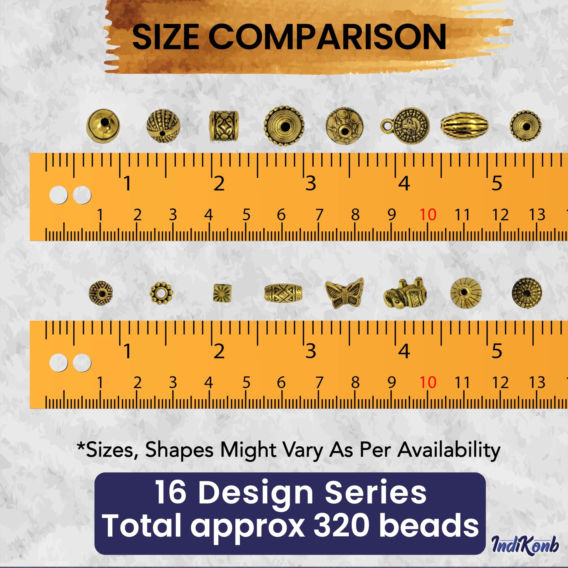 For necklace making and DIY jewellery projects, gold charm beads add a balanced decorative detail.