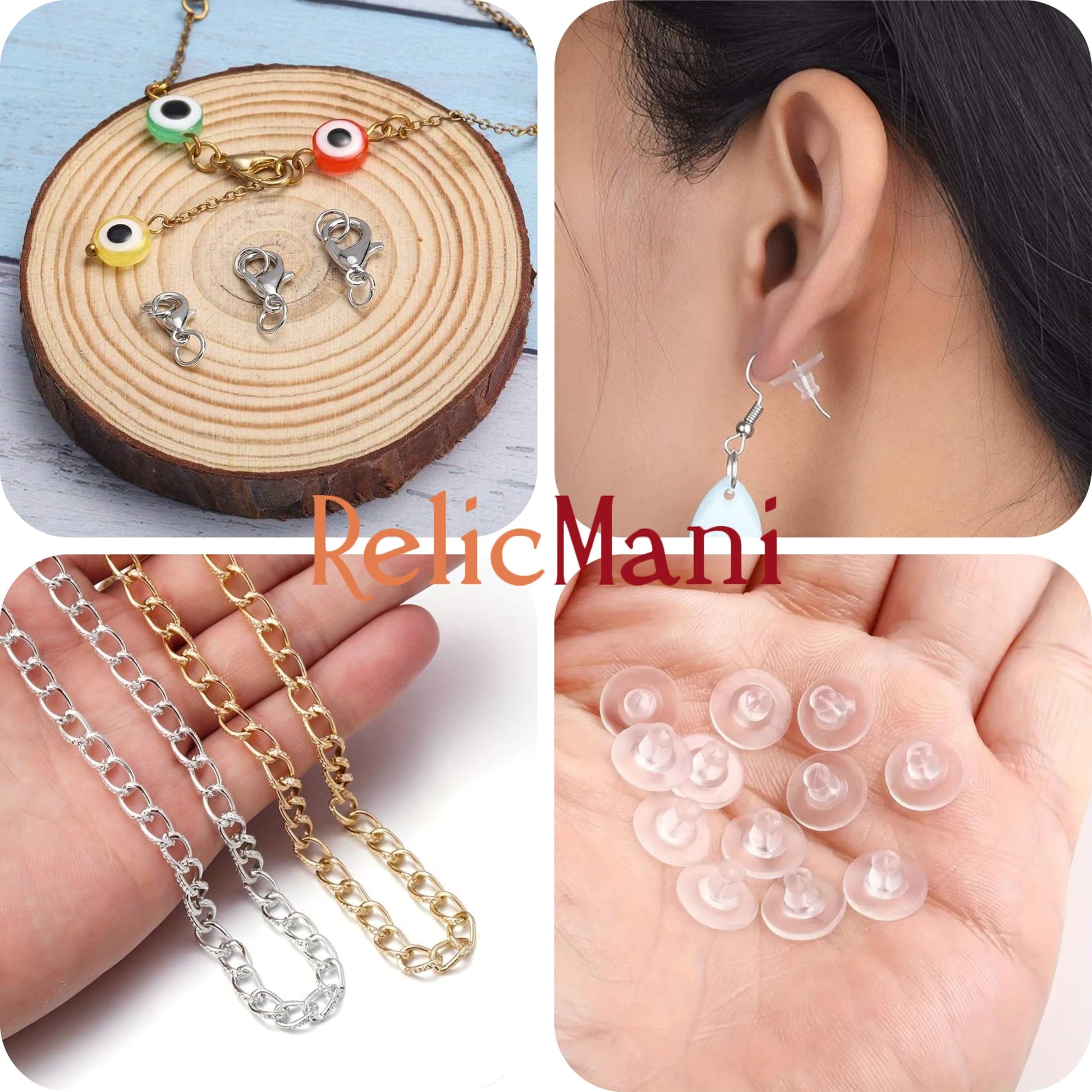 Findings + tools and gold metal and plastic jewellery making kit make craft classes, creative bead projects and decorative craft finishing look more complete.