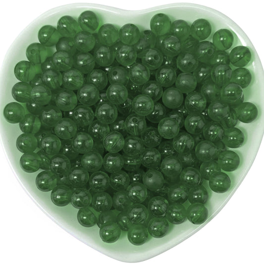 Transparent Rainbow Acrylic Beads for Jewellery Making Dark Green product image
