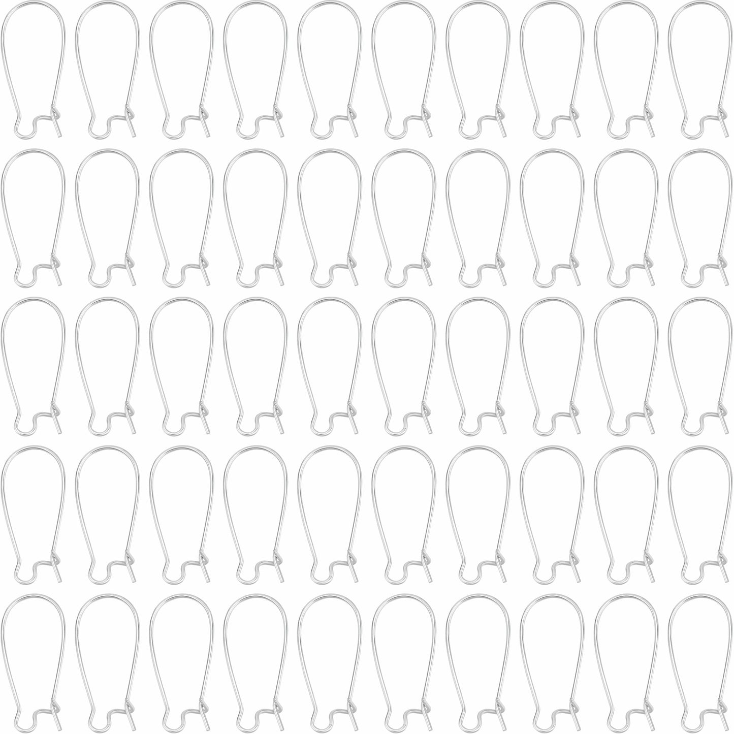 Large Silver Earring Hooks metal. Main product image showing the full product layout.