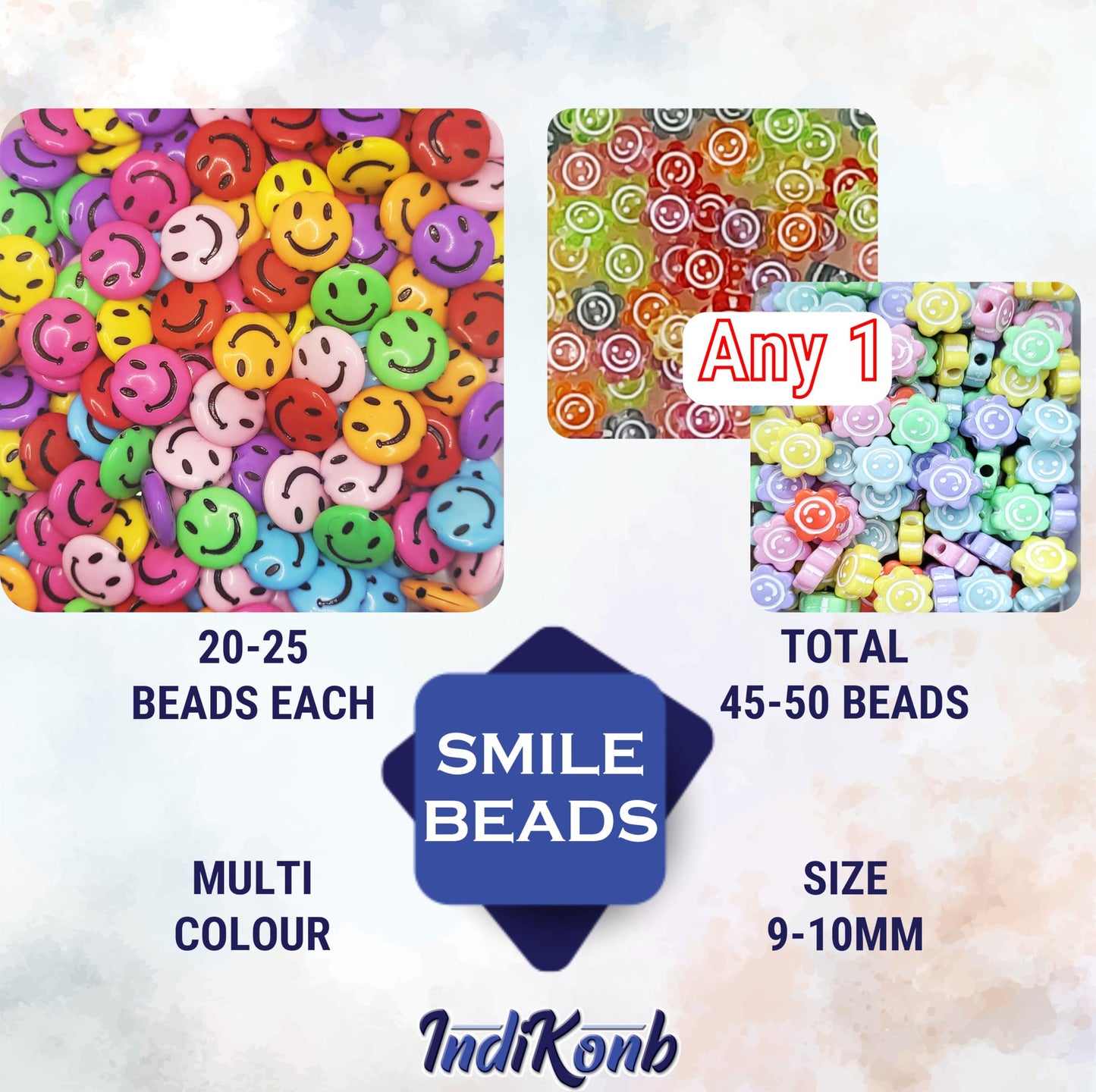For a cleaner finish in bracelet making, necklace making and DIY jewellery projects, multicolour round and 6mm beads are a useful choice.