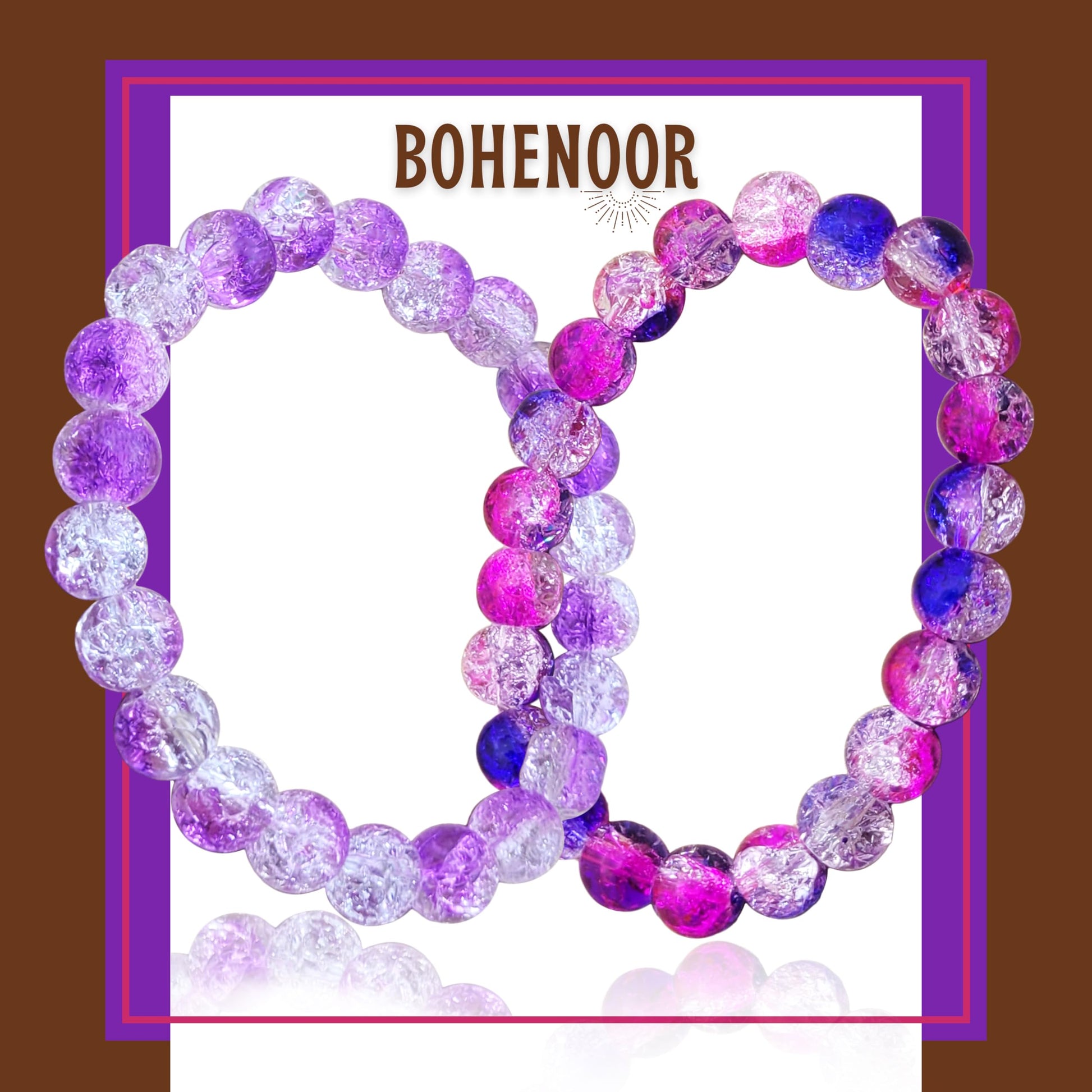 Multicolour glass and elastic bracelet keeps party wear and gifting visually clean while adding polished handmade look to handmade projects.