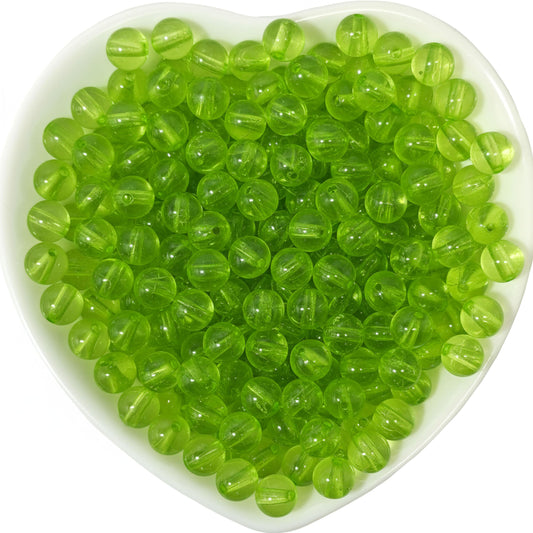 Transparent Rainbow Acrylic Beads for Jewellery Making Light Green product image