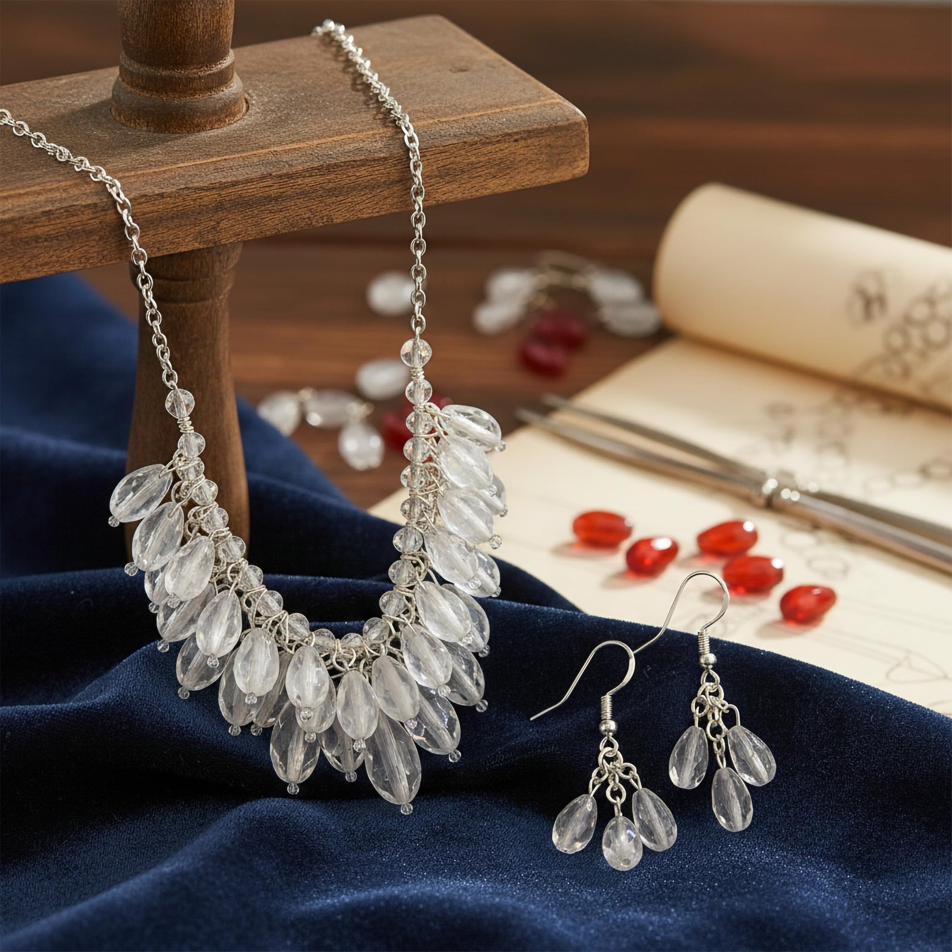 Bring polished movement to DIY accessories with 15x10mm white drop beads for beadwork projects.