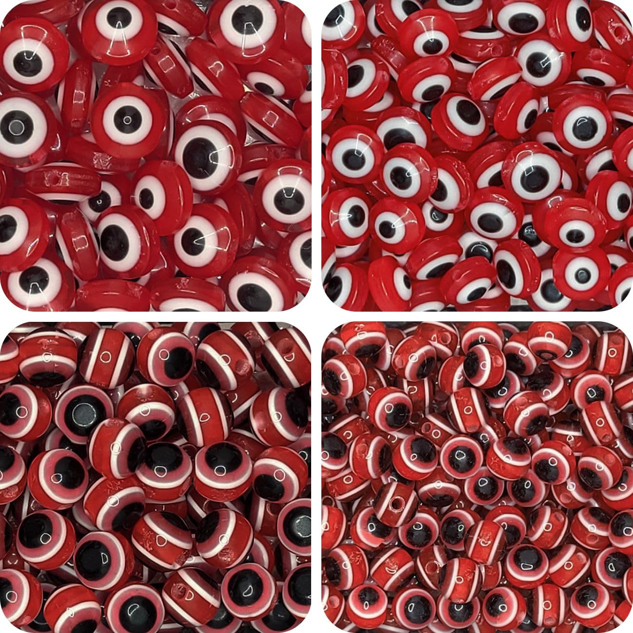 Red 20 pcs beads keep bracelet making, necklace making and DIY jewellery projects visually clean while adding clean decorative look.