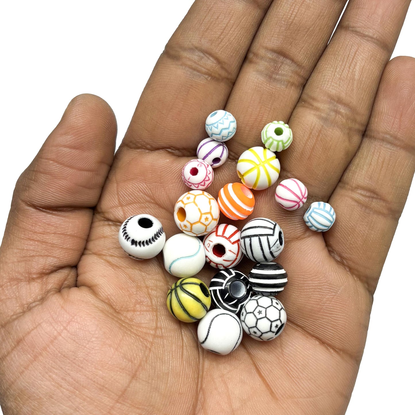 Sports Ball Beads Kit for Bracelet Making, Acrylic MUlticolor 3 image 4