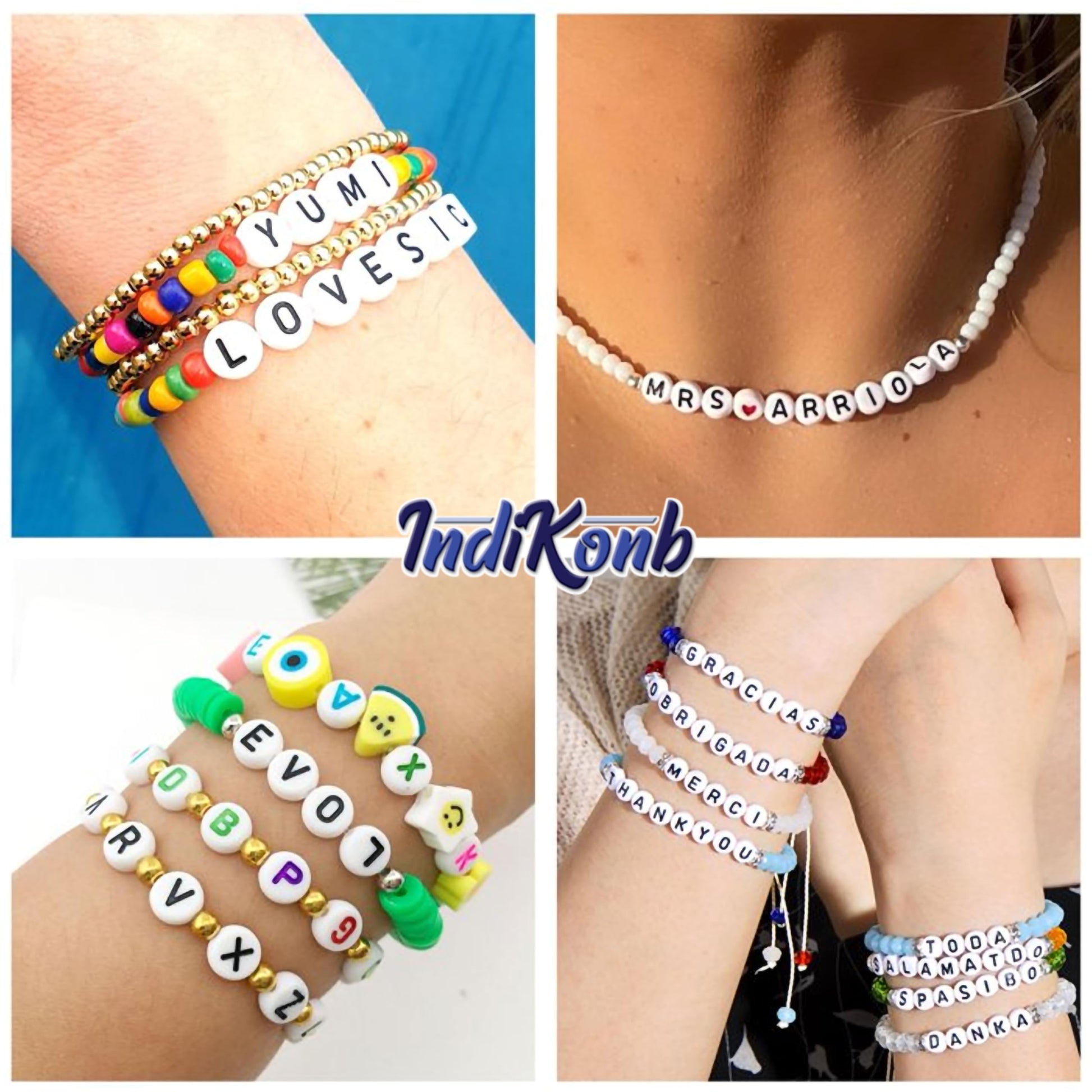 Multicolour round and 6mm beads fit into necklace making and DIY jewellery projects without making the design feel heavy.