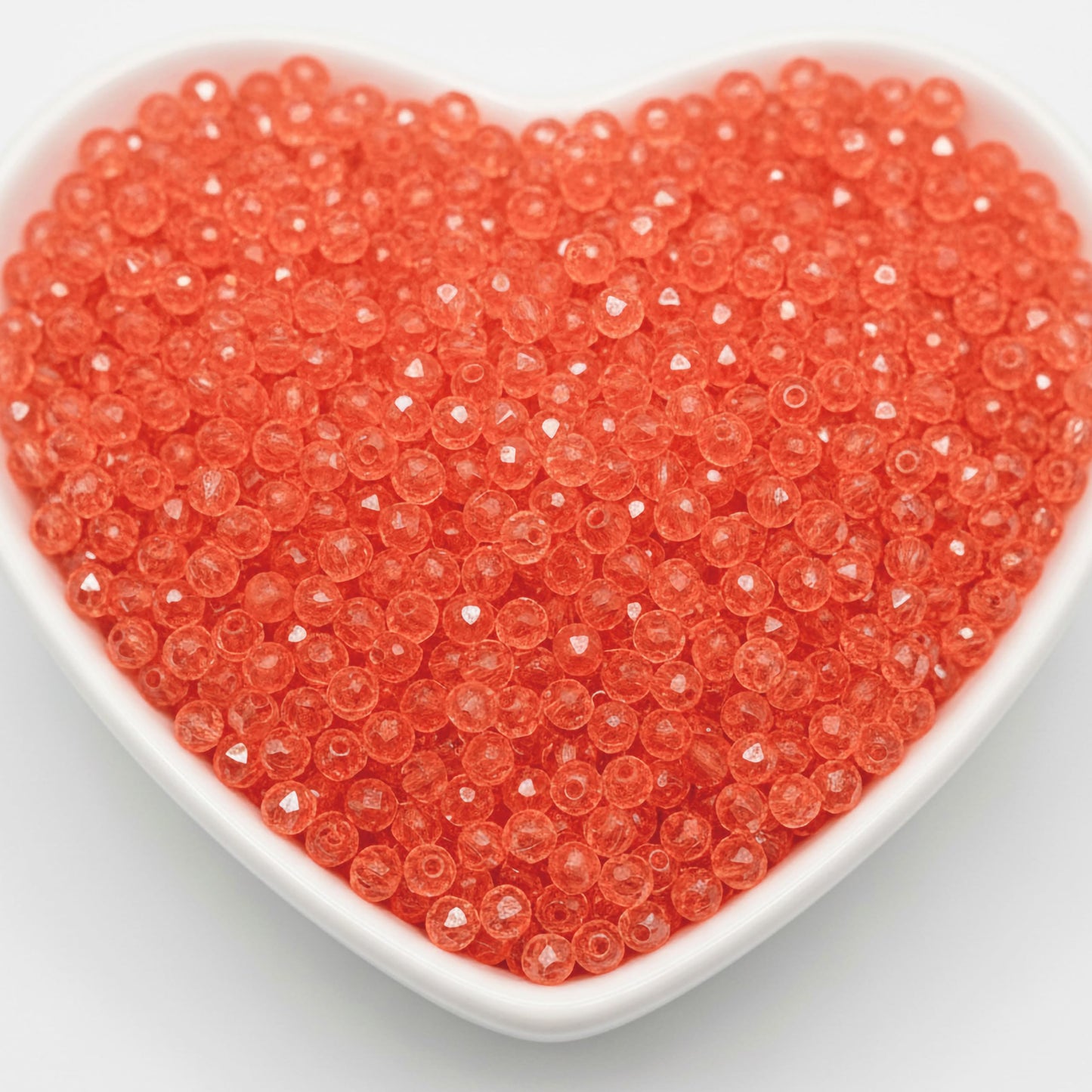 Crystal Rondelle Beads for Jewellery Making, 4mm Tyre Shape LIGHT RED product image