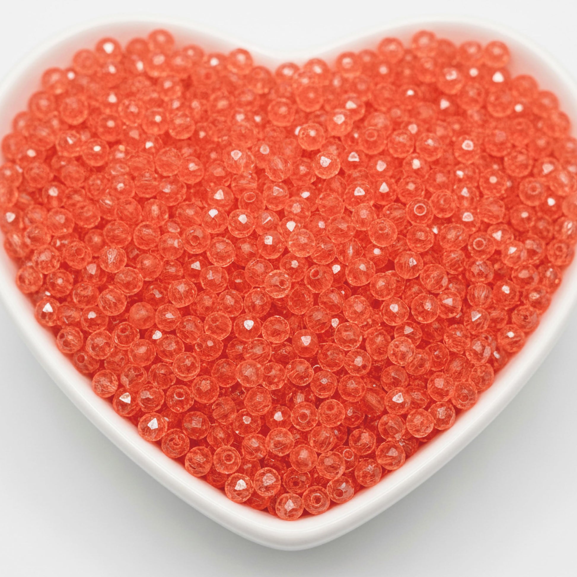 Crystal Rondelle Beads for Jewellery Making, 4mm Tyre Shape LIGHT RED product image