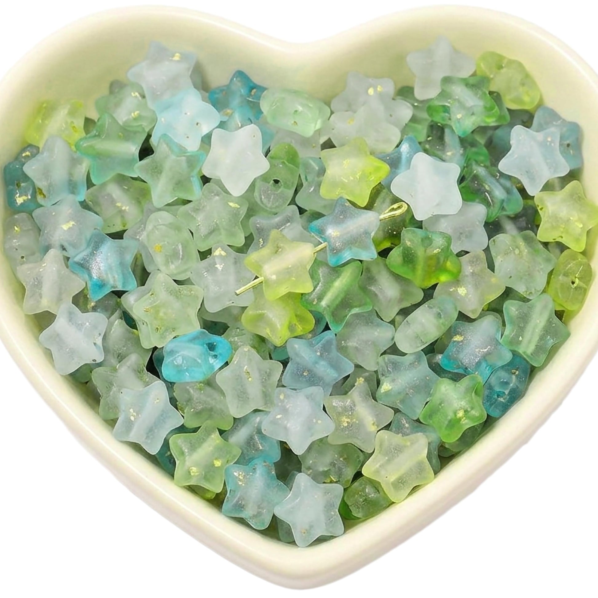 Make DIY accessories feel complete with playful frosted star accents for bracelet making.