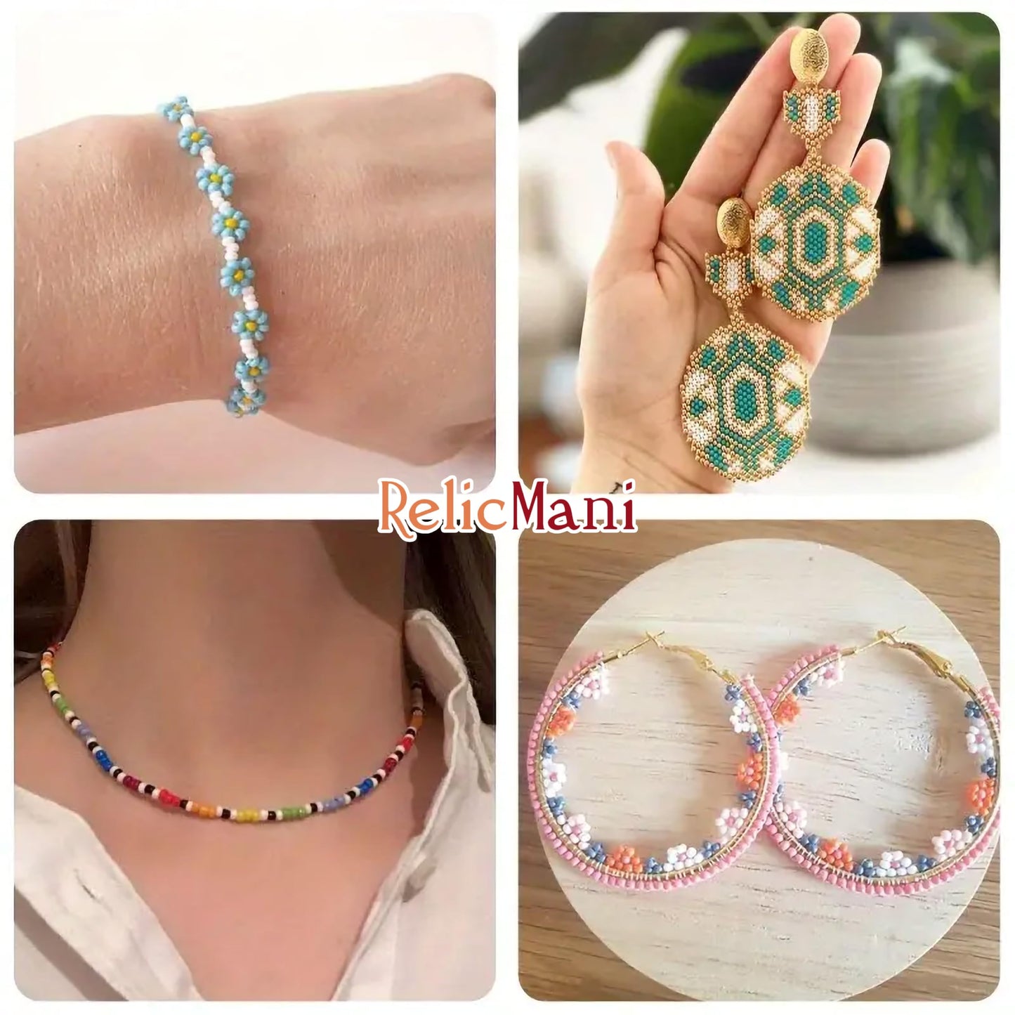Glass Seed Beads for Jewellery Making, 3mm Small Mini Beads 15 Colours image 6