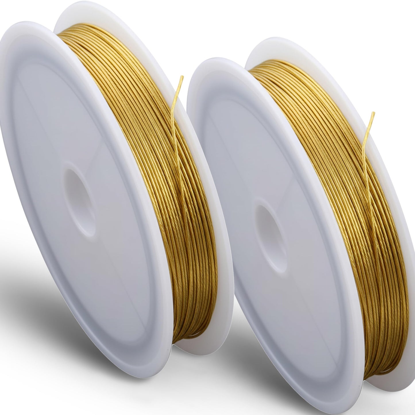 Use gold tiger tail wires to add clean detail to bracelet making and necklace designs.