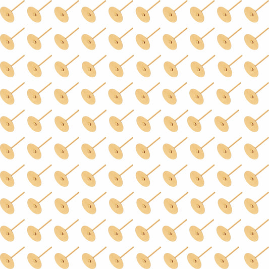 Gold Earring Posts and Backs Kit Stainless Steel. Main product image showing the full product layout.