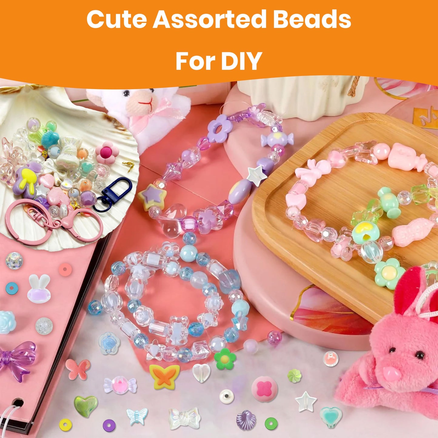 DIY Phone Charm Making Kit, Lucky Scoop Beads Set, Includes MULTICOLOUR 03 image 5