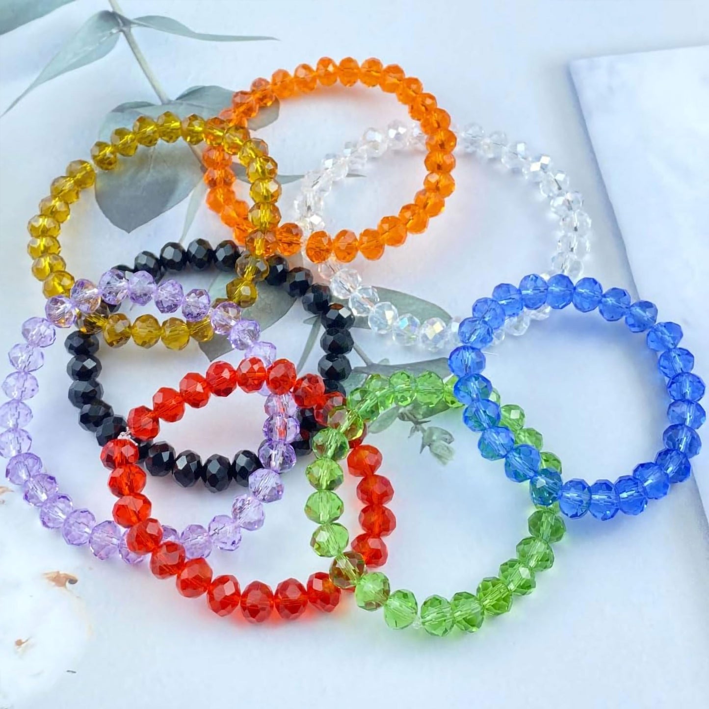 10mm Crystal Glass Beads for Jewellery Making, 10mm Multicolour image 6