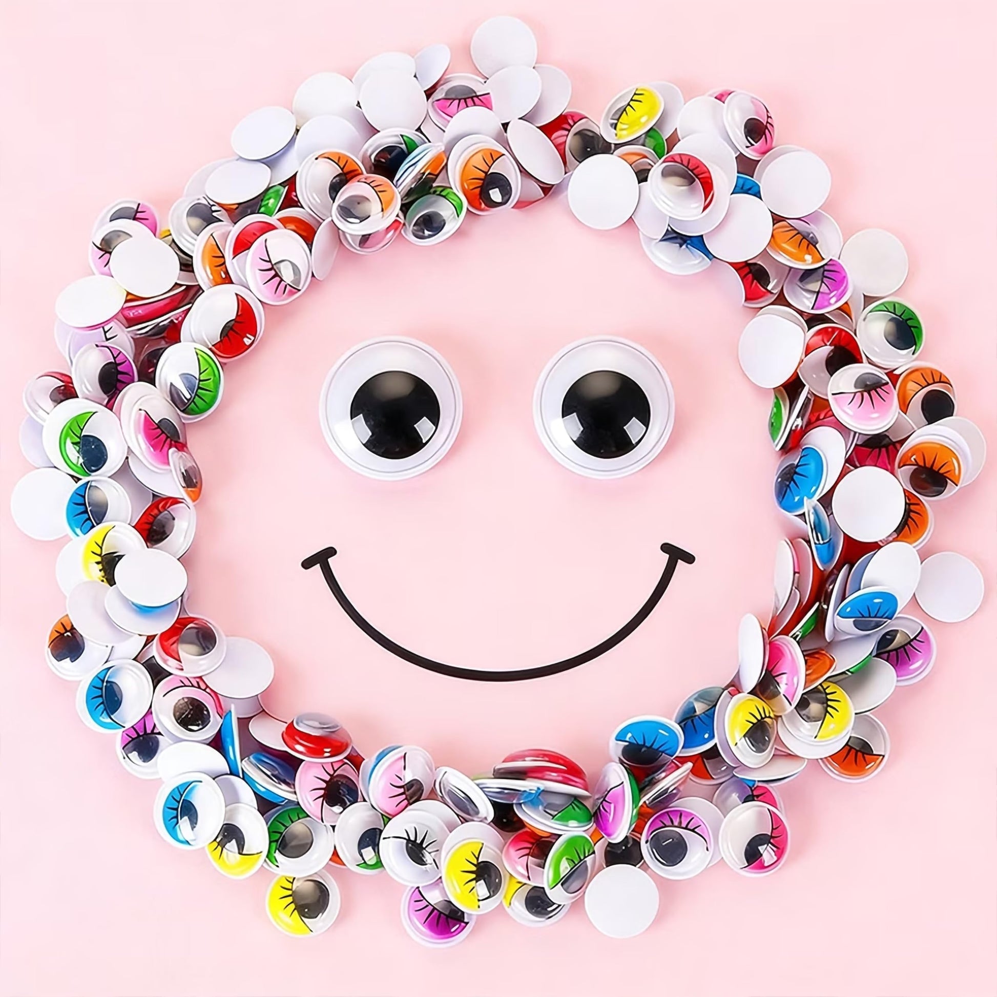 Make DIY faces more fun using 350 pcs multicolor wiggly eyes for hobby projects and classroom art.