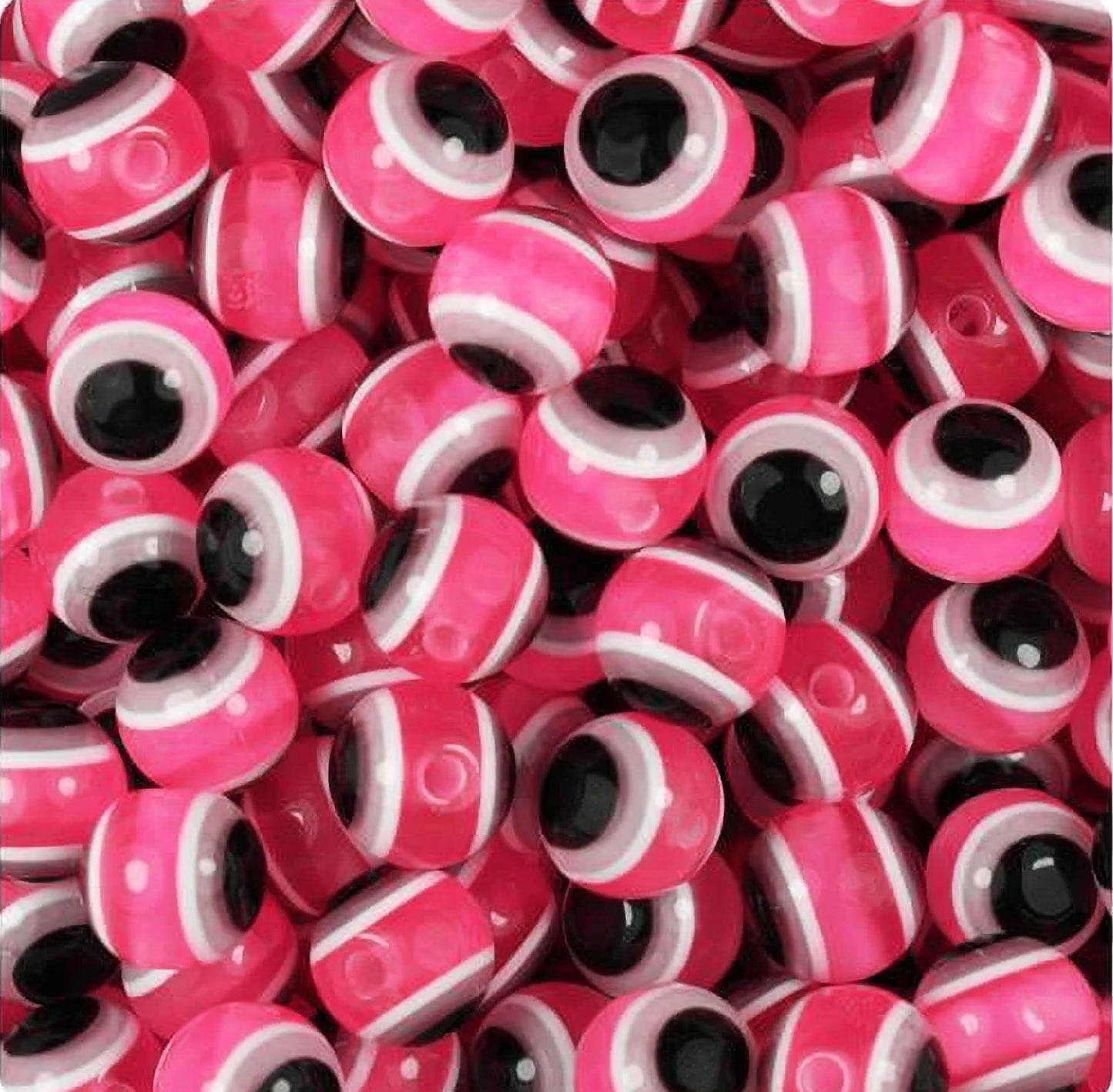 Use pink and multicolour 5mm beads to finish bracelet making, necklace making and DIY jewellery projects with a clean decorative look.