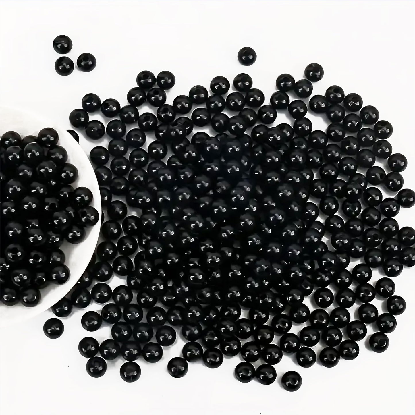 6mm and black 6mm and 3mm beads help add a clean decorative look to bracelet making, necklace making and DIY jewellery projects.