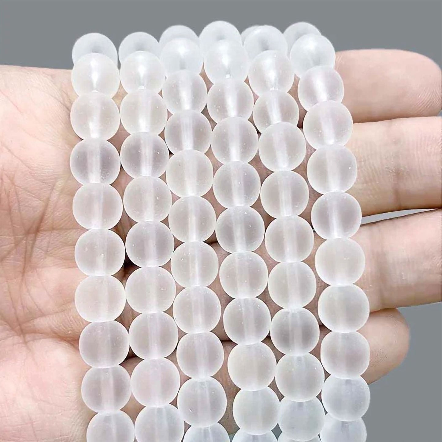 White Glass Beads