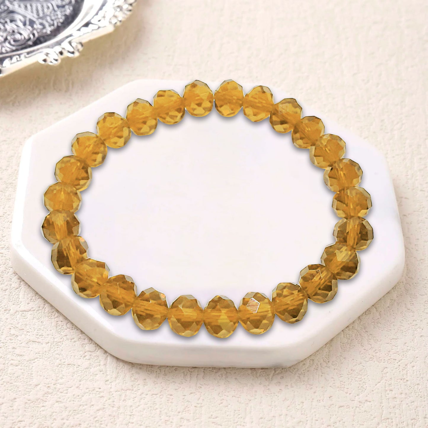 Glass Tyre Beads Bracelet