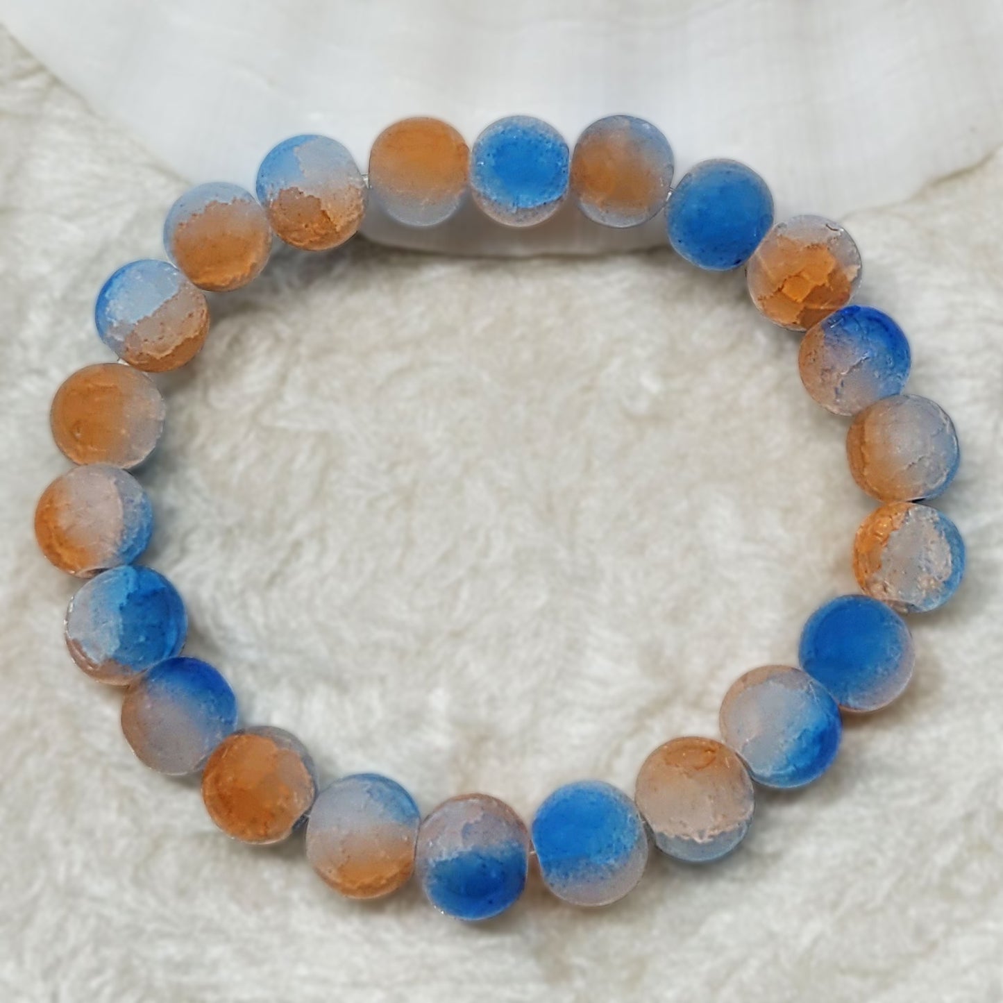 Glass Dual-Shade Bead Bracelet