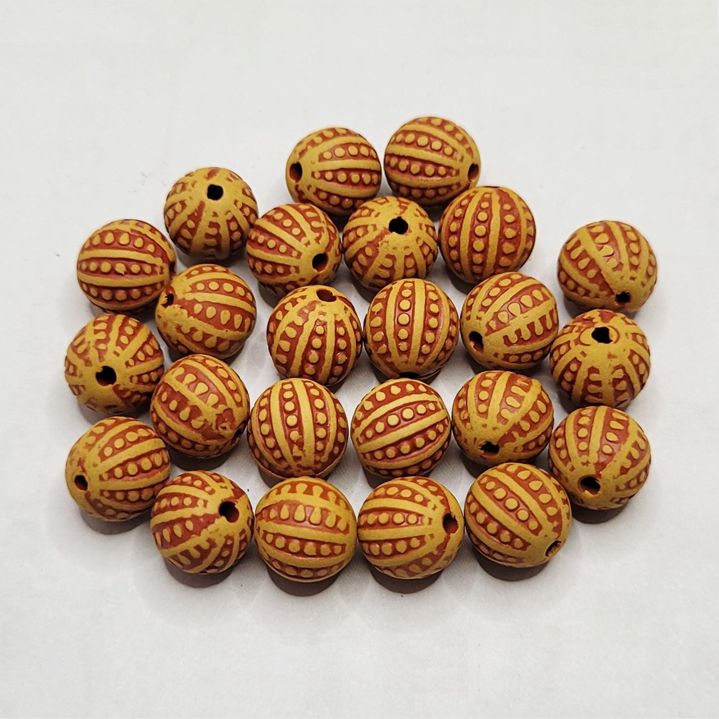 Festive Charm Wooden-like Beads