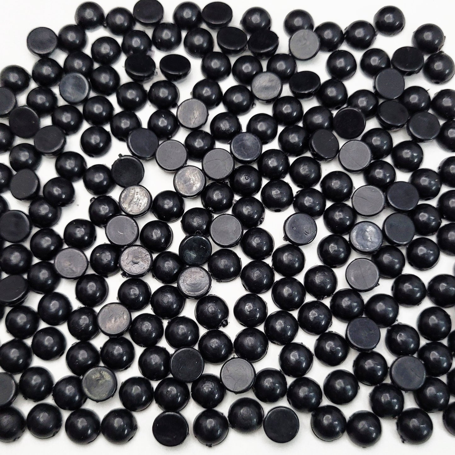 Black Half Cut Beads