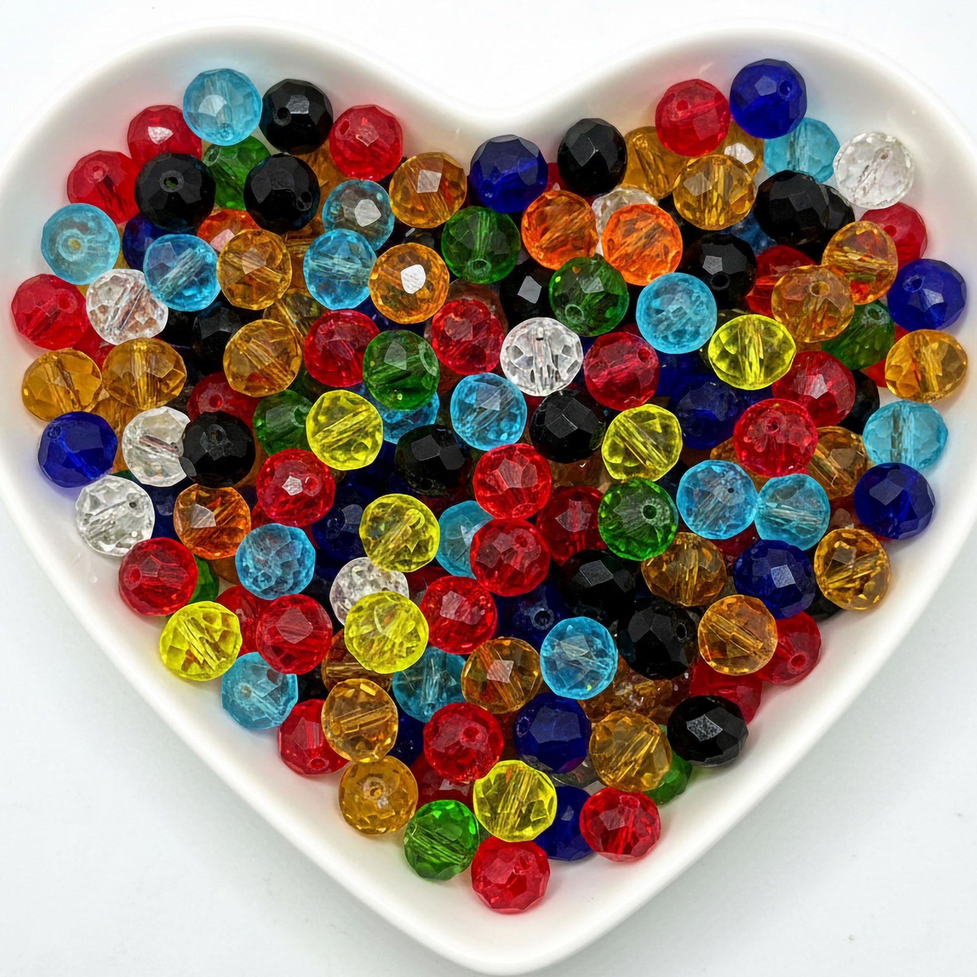 10mm Multicolored Crystal Glass Beads for Jewellery Making Multicolour product image