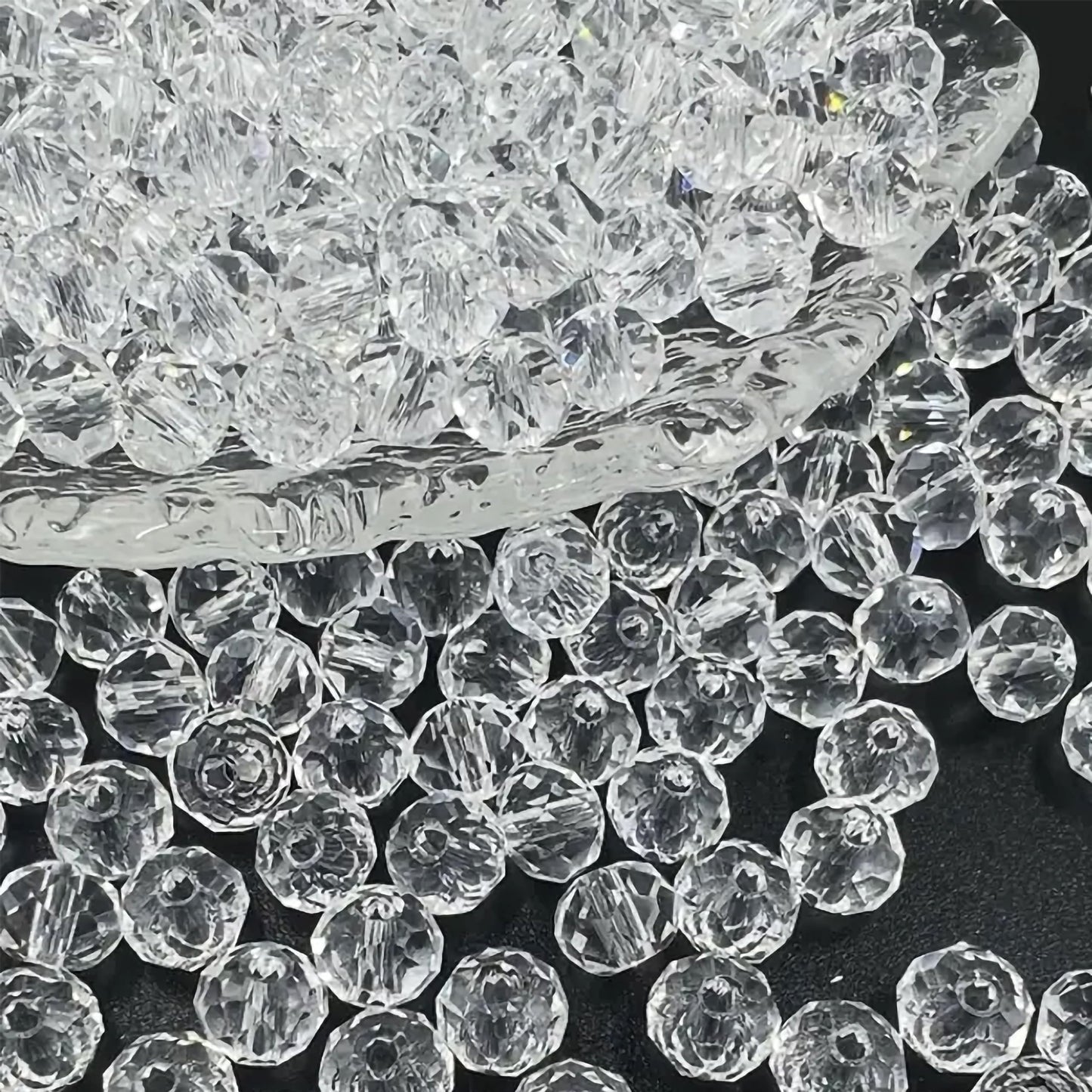 In bracelet making, white and transparent 3mm,4mm,6mm,8mm beads add depth and neat finishing.