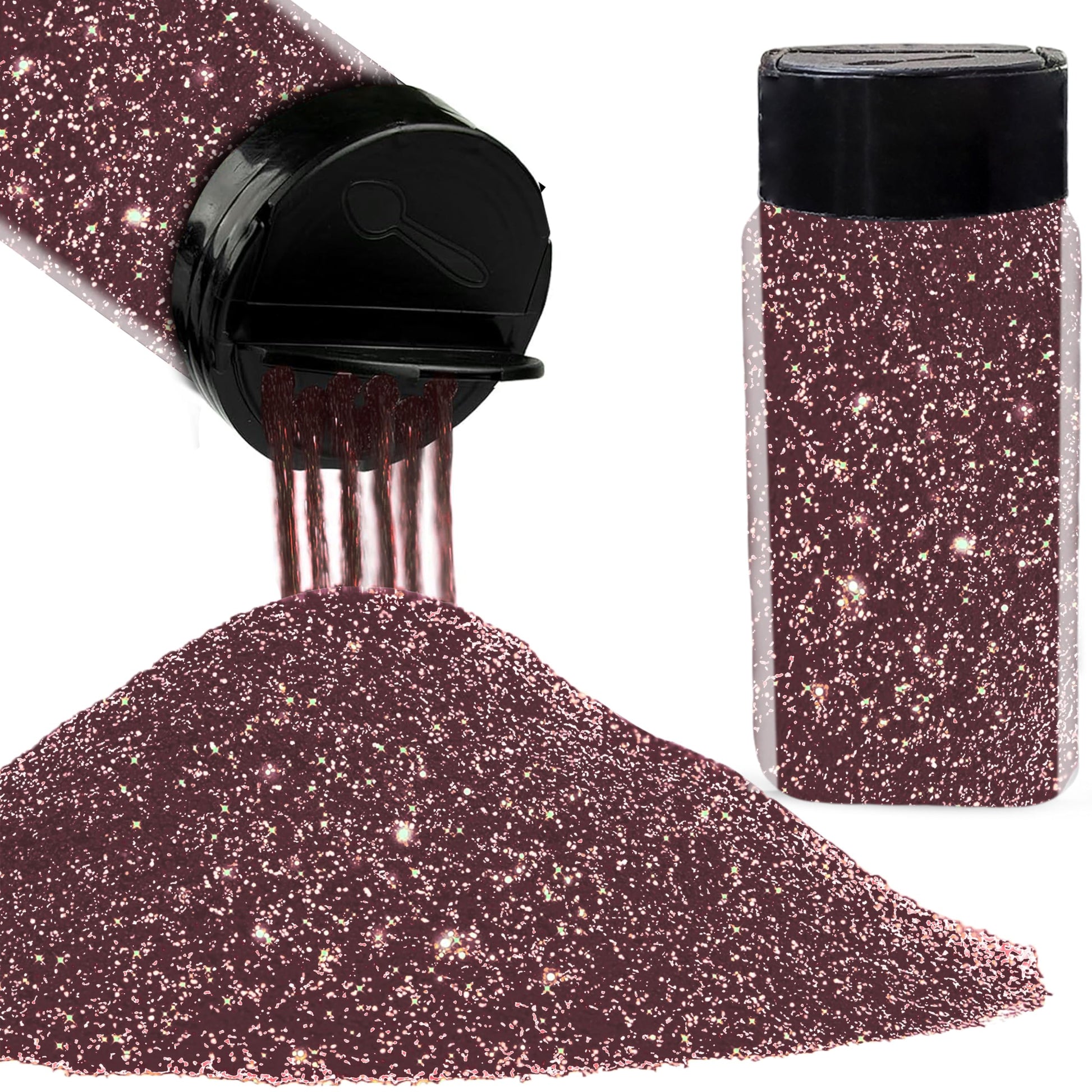 Resin art, card making and scrapbooking can be finished with maroon and multicolour 50g glitter powder for sparkling look.