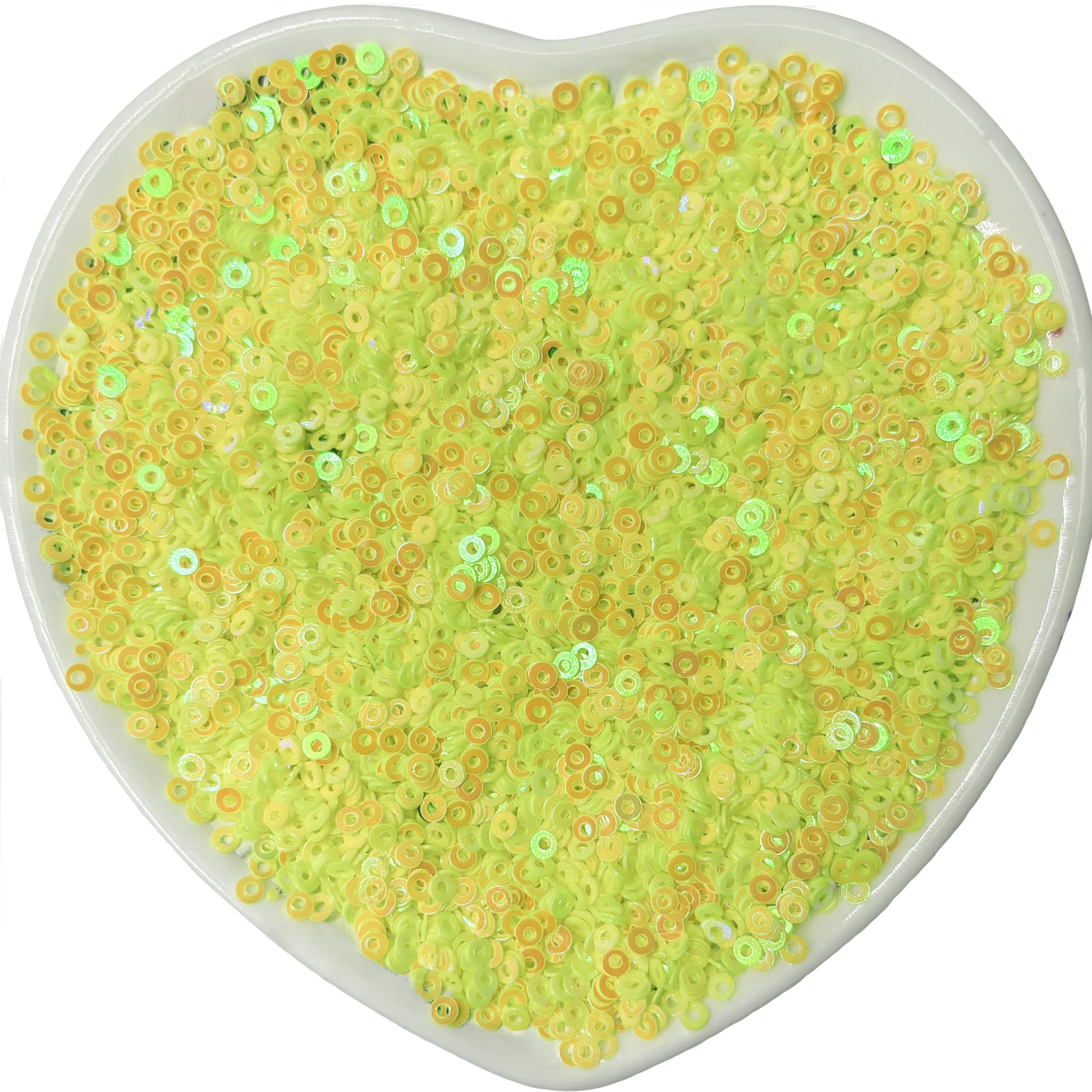 Embroidery Sequins, 2mm Flat Round Sitara, Shimmering Chumki LIGHT YELLOW product image