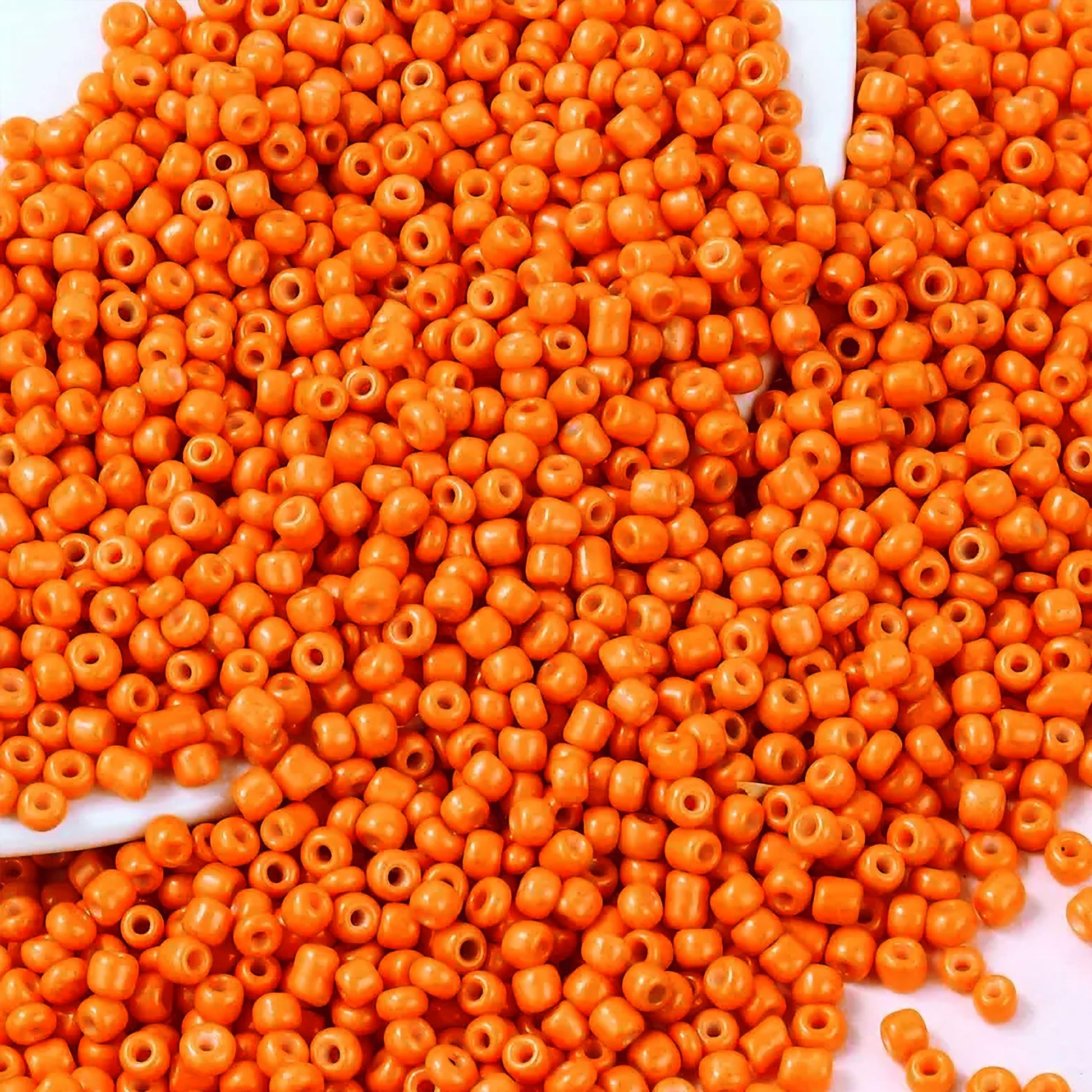 Orange 3mm and 3 mm beads help shape a polished result for bracelet making, necklace making and DIY jewellery projects.