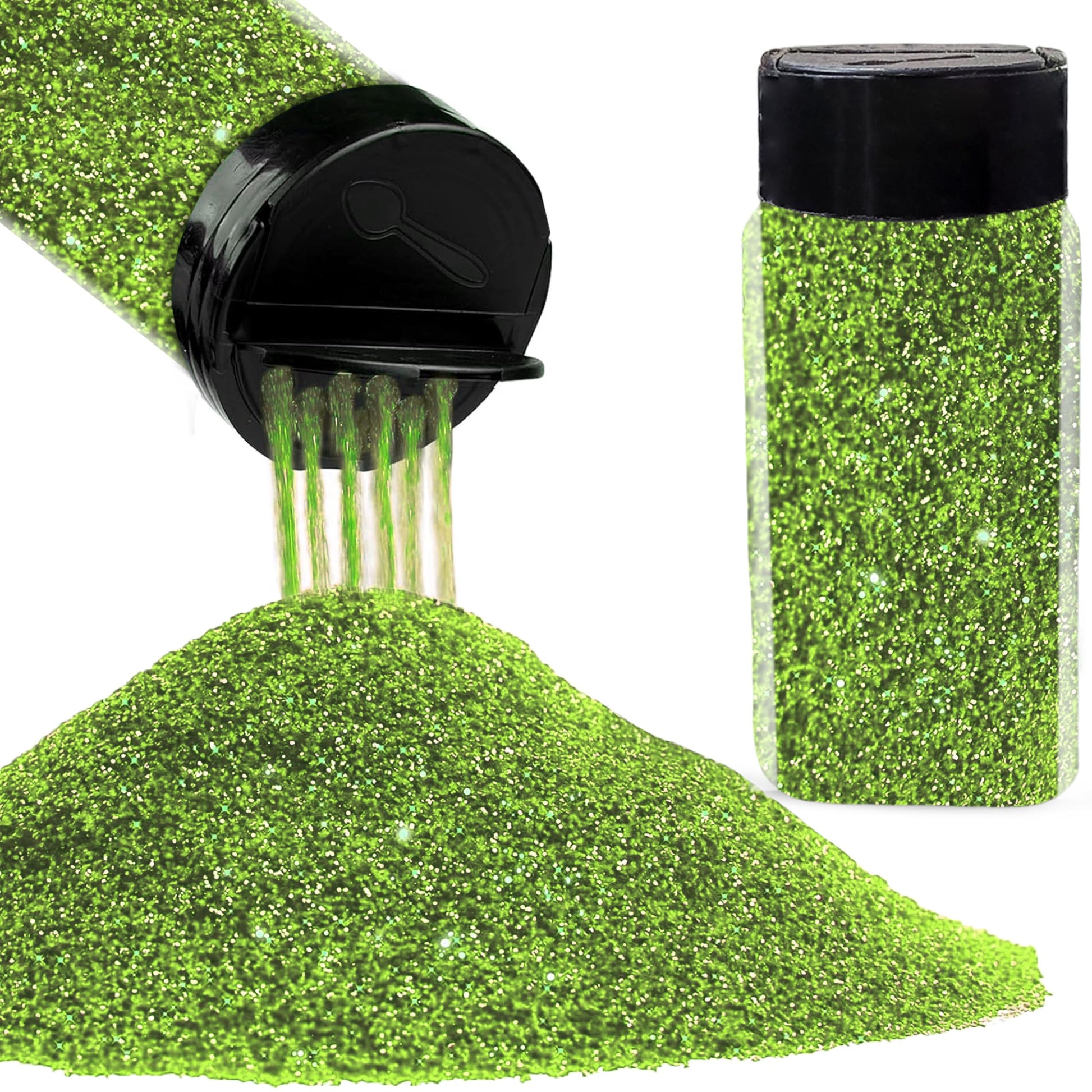 A refined detail for resin art, card making and scrapbooking, light green and multicolour 50g glitter powder adds a sparkling look.