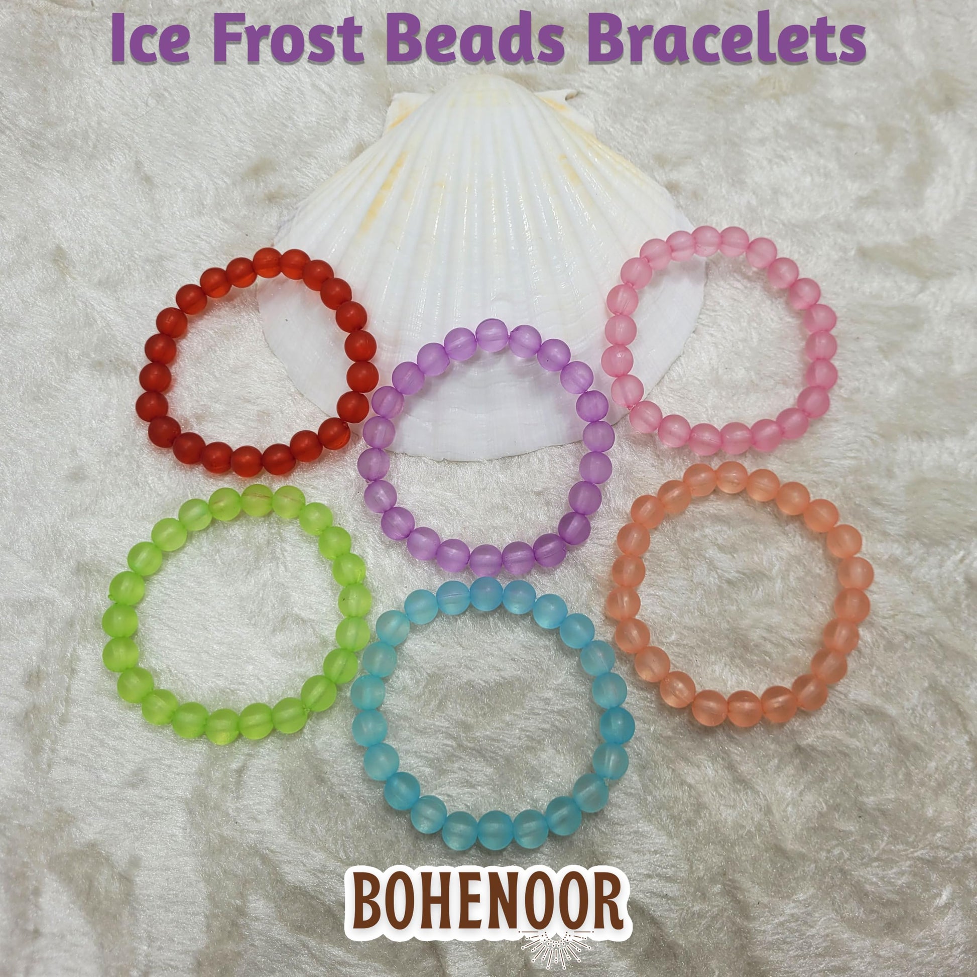 A refined detail for festive outfits, multicolour and pastel glass and elastic bracelet adds a neat decorative finish, useful in casual accessory looks and everyday styling.