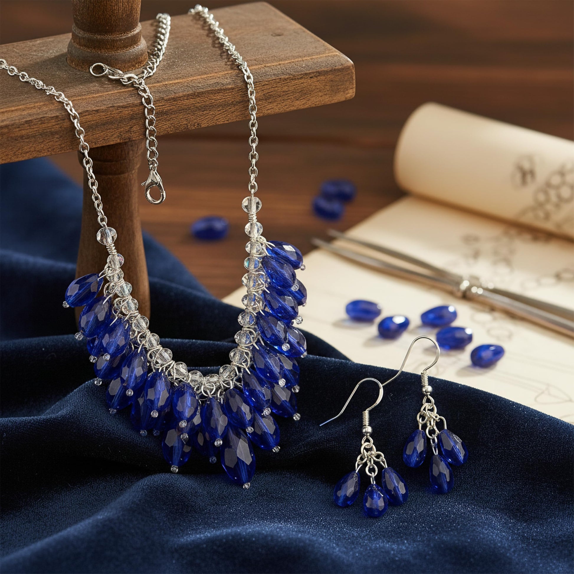 Bring polished movement to DIY accessories with 10x6mm blue drop beads for beadwork projects.
