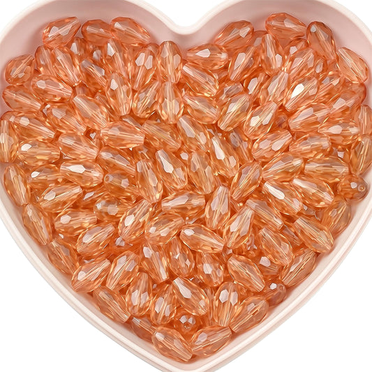 Add graceful dangle accents to earrings and charms with 15x10mm dark pink faceted teardrop beads.