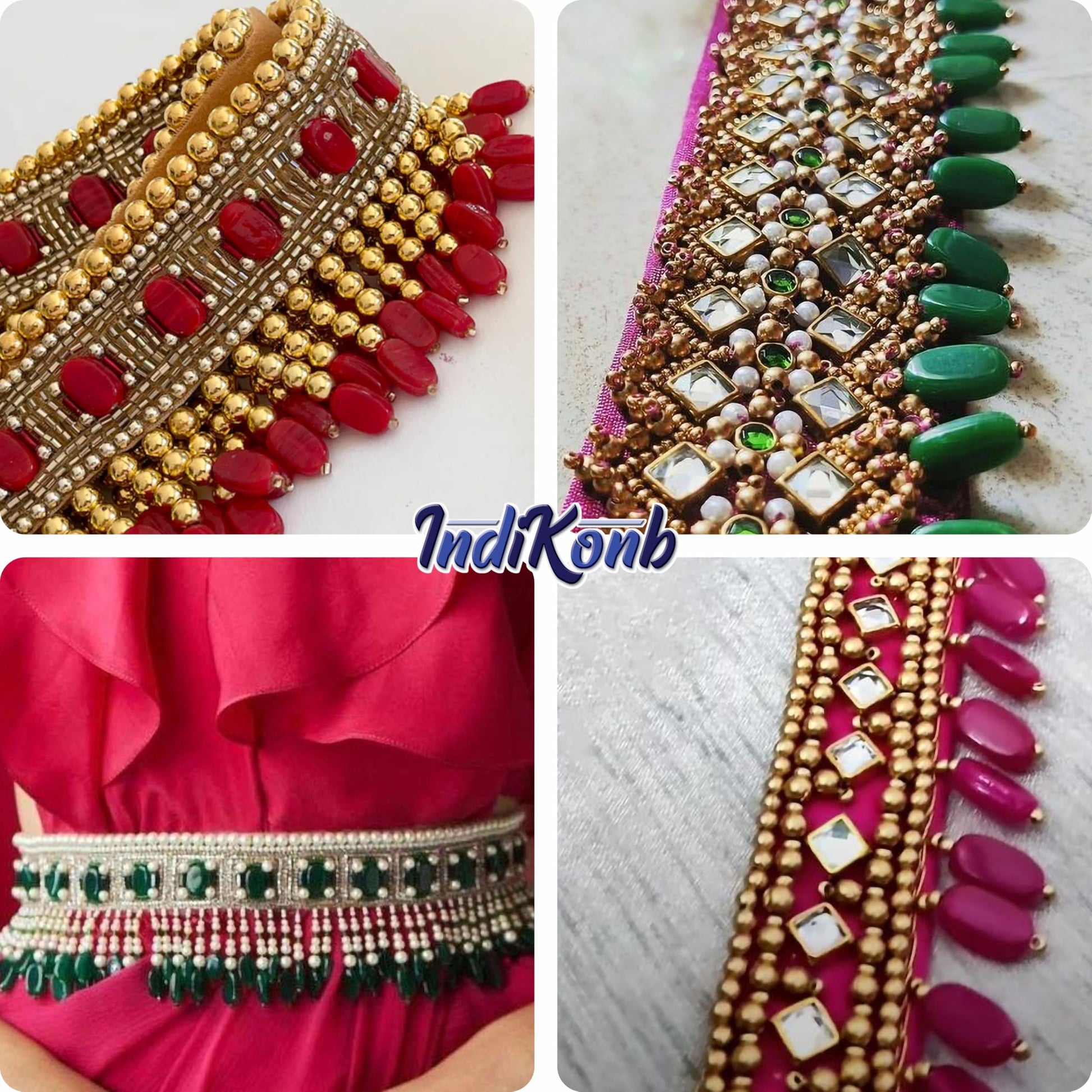 Show a clean craft look in earring drops with multicolour glossy traditional hanging beads for traditional jewelry projects.