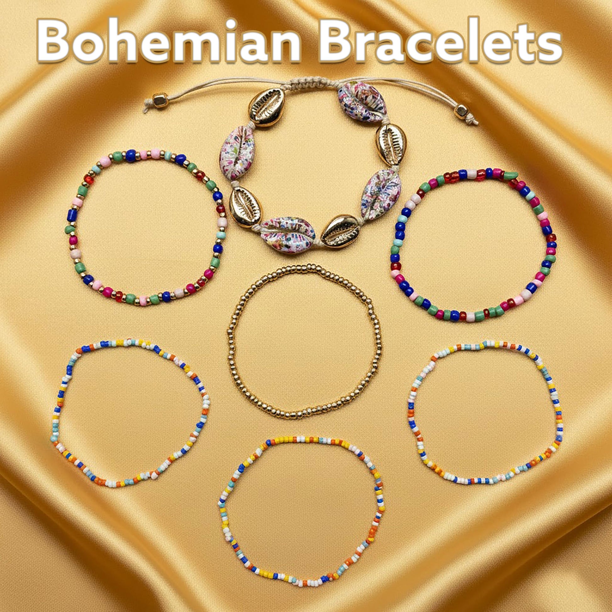 Multicolor Bohemian Layered Bracelet Stack for Women image 4
